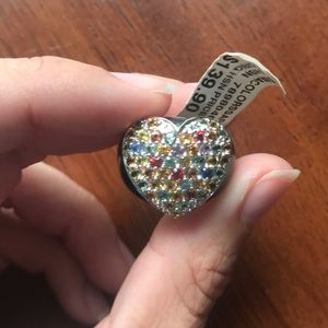 Multicolored Heart Ring